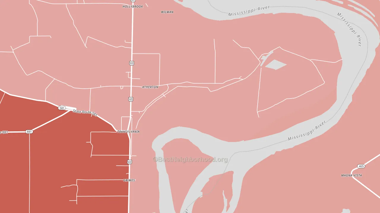71286, LA block-group political-lean map