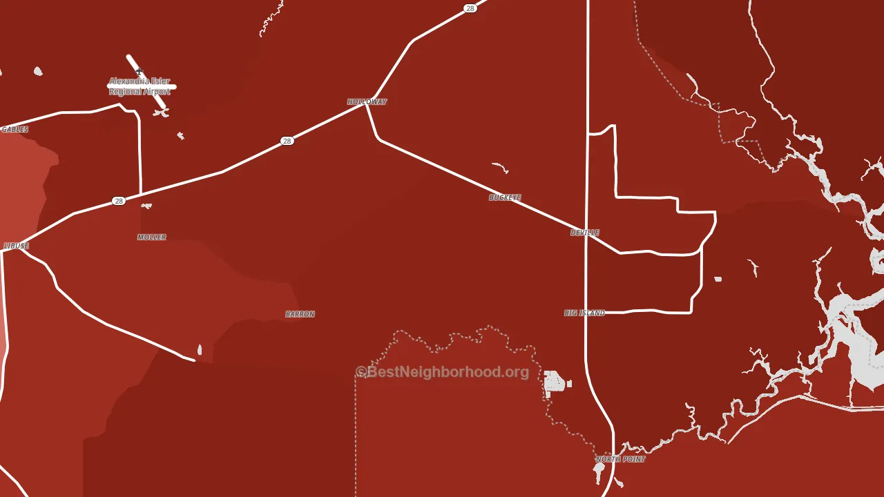71328, LA block-group political-lean map