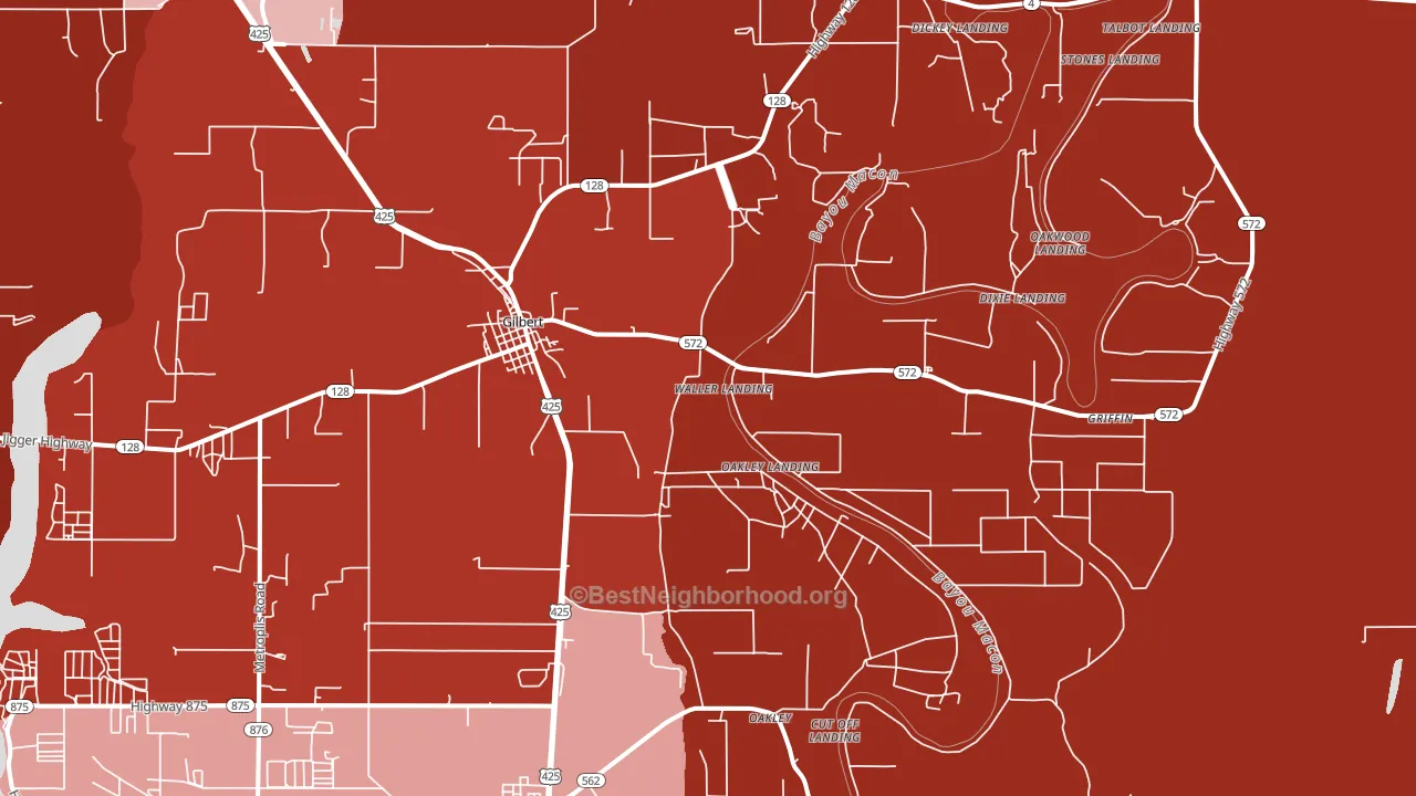 71336, LA block-group political-lean map