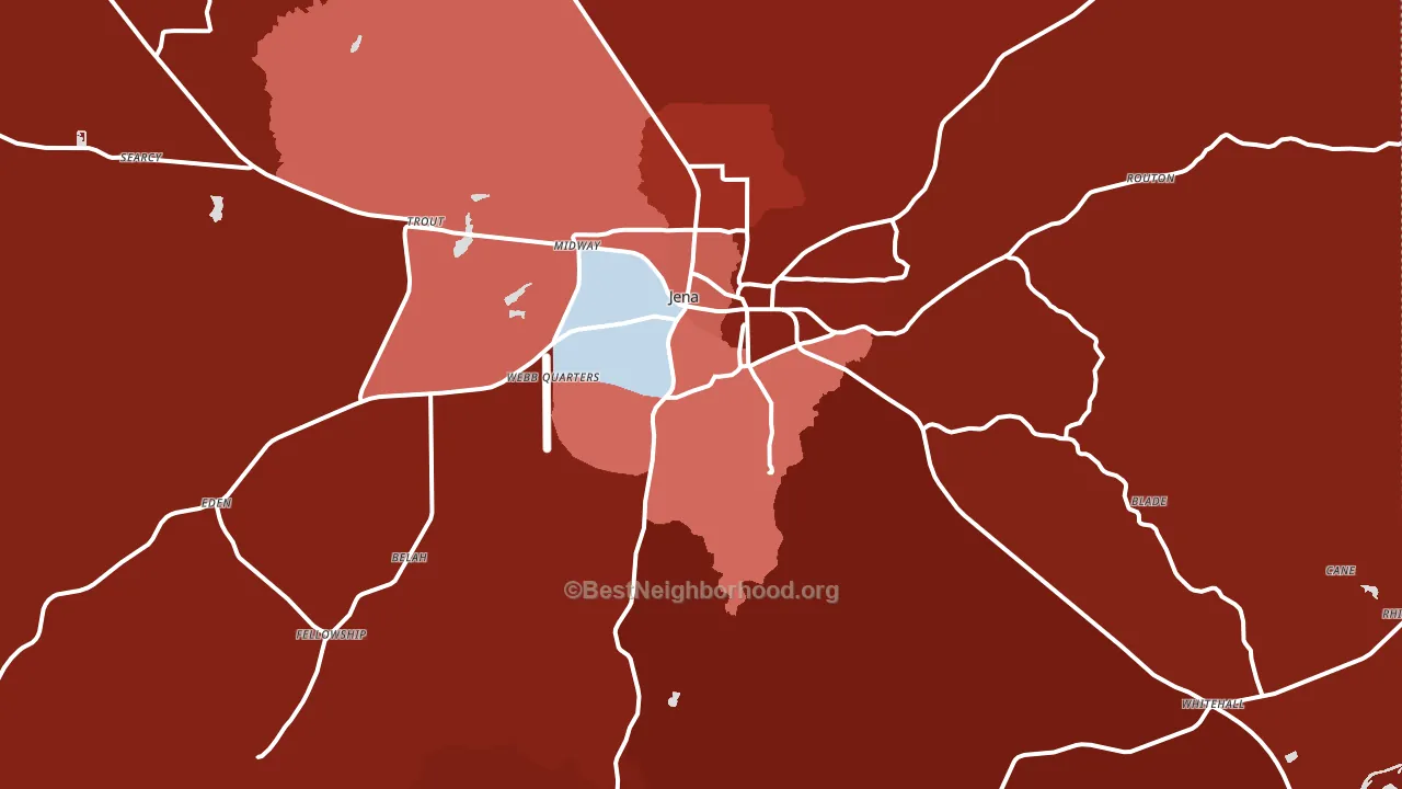 71342, LA block-group political-lean map