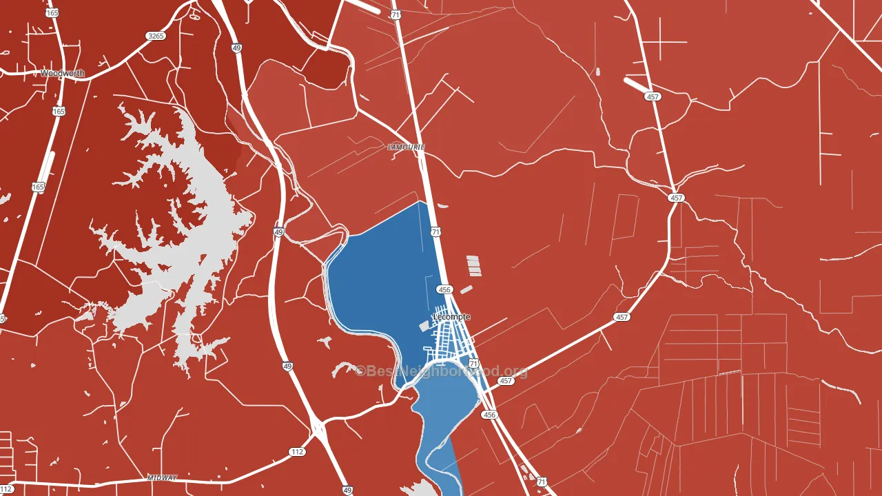 71346, LA block-group political-lean map