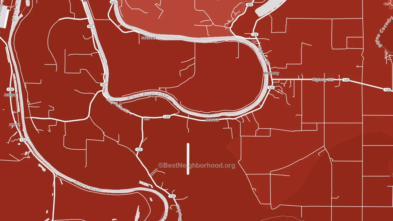 71354, LA block-group political-lean map