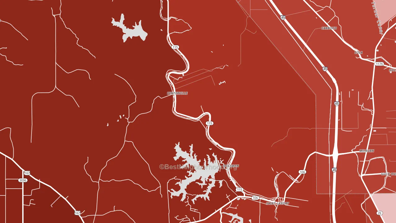 71367, LA block-group political-lean map