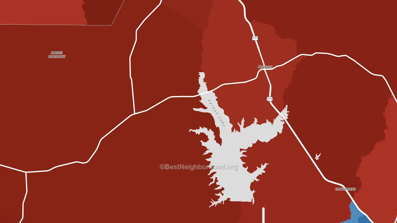 71403, LA block-group political-lean map