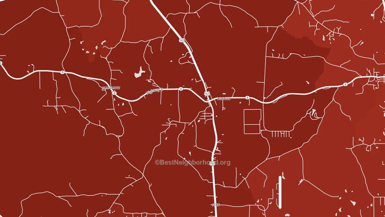 71407, LA block-group political-lean map