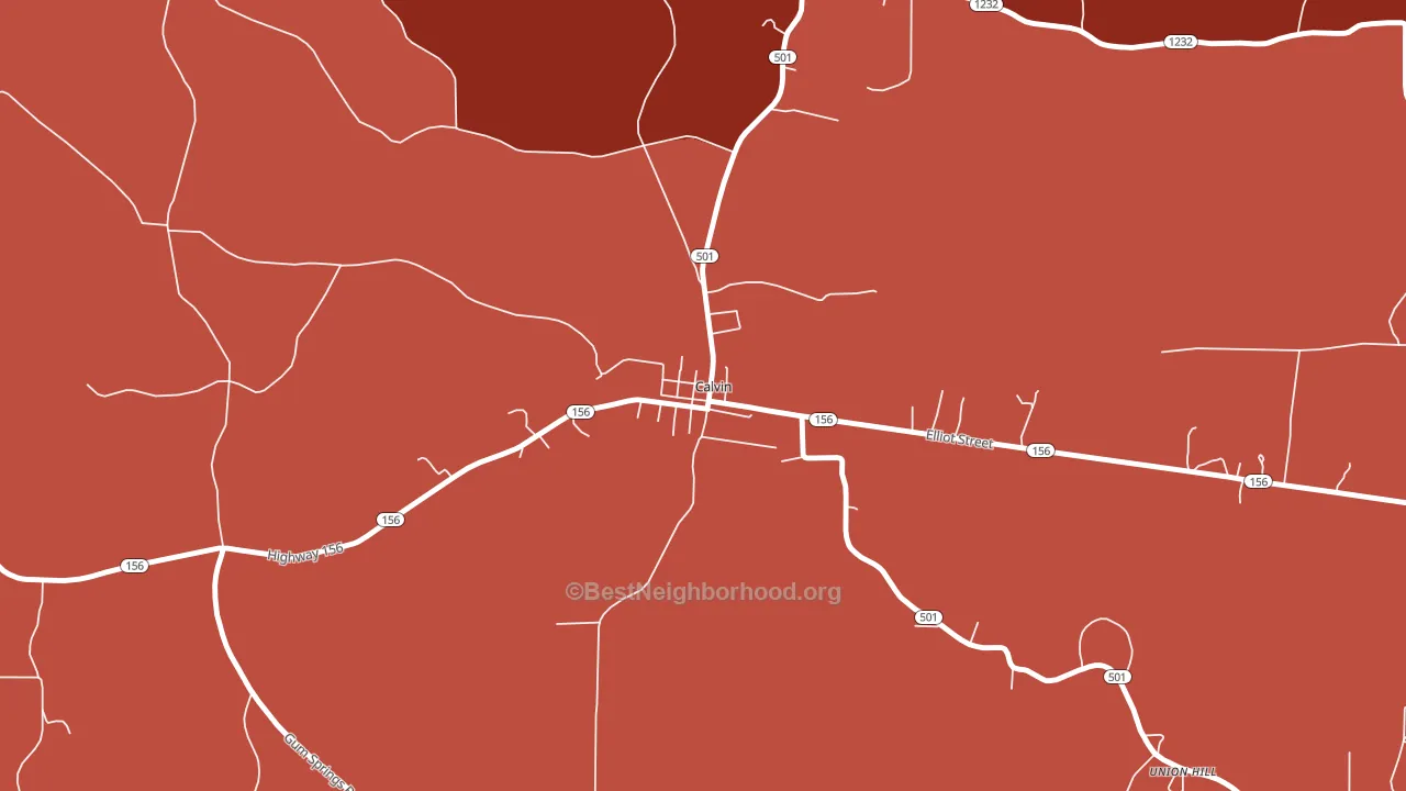 71410, LA block-group political-lean map