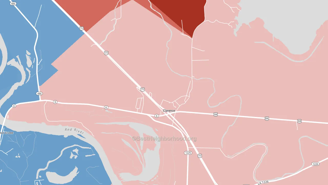 71414, LA block-group political-lean map