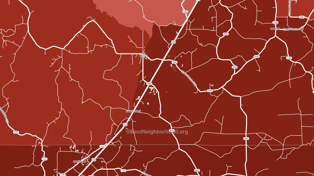71441, LA block-group political-lean map
