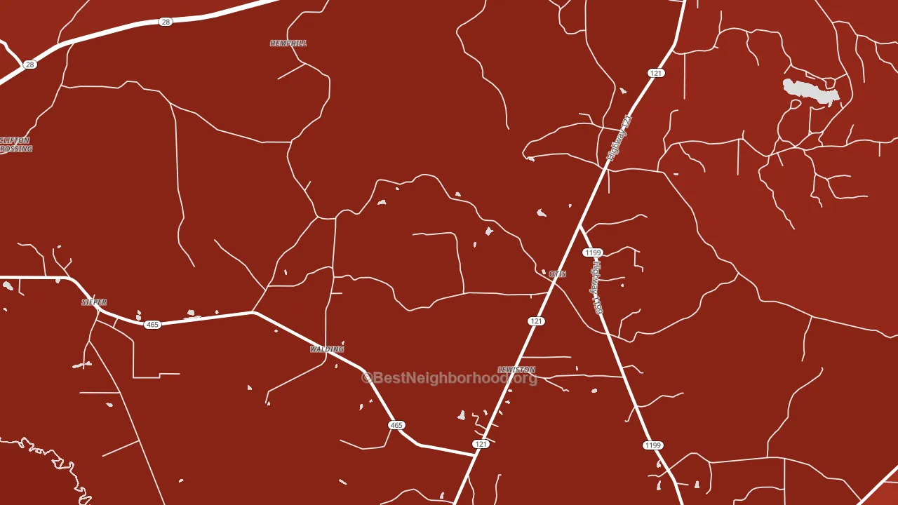 71466, LA block-group political-lean map