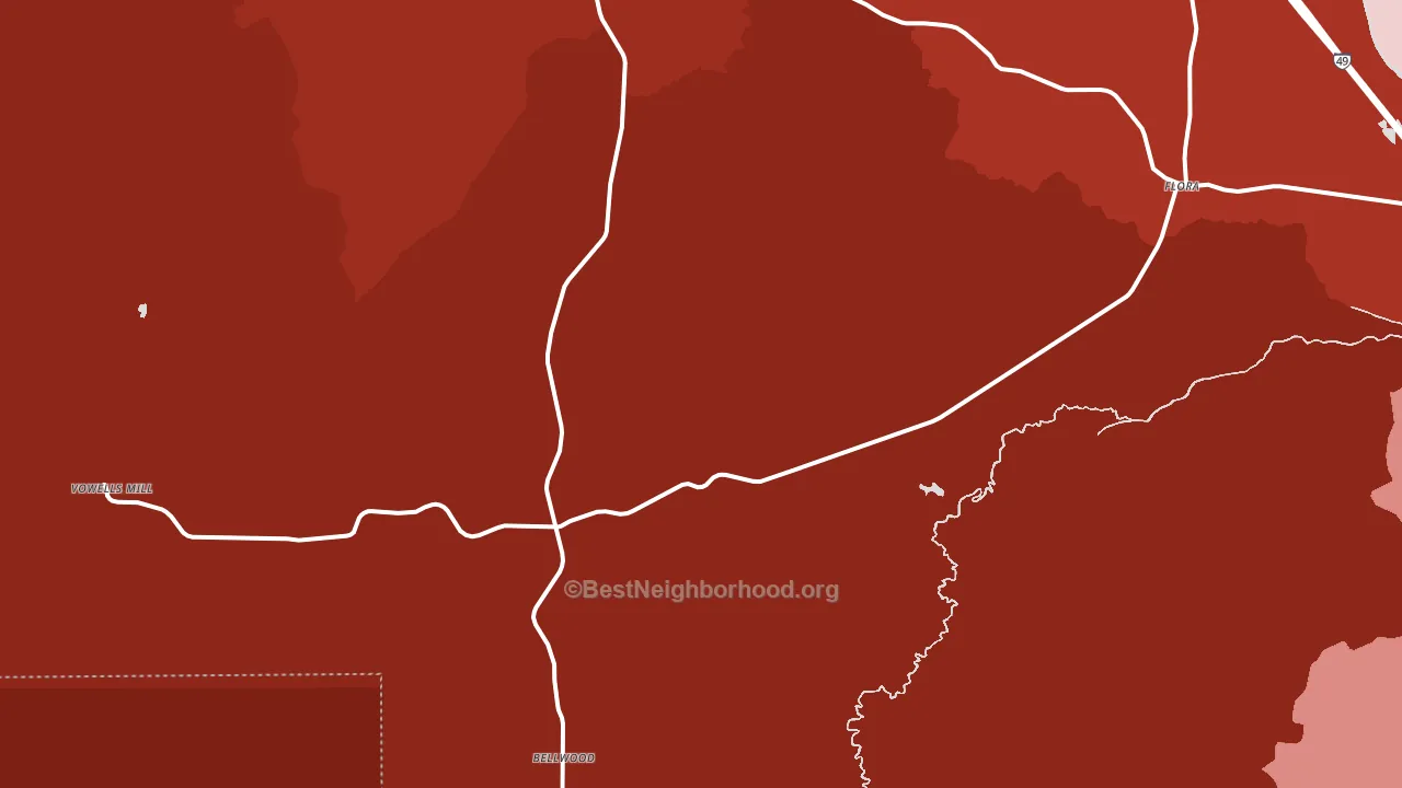 71468, LA block-group political-lean map