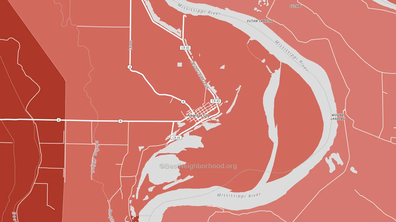 71630, AR block-group political-lean map