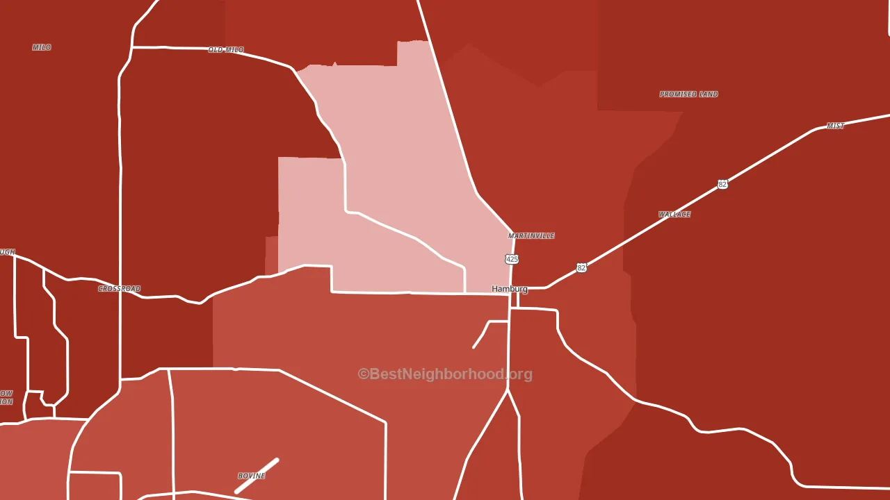 71646, AR block-group political-lean map