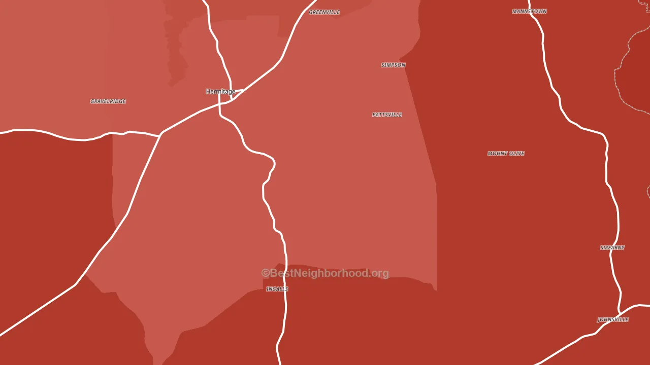 71647, AR block-group political-lean map