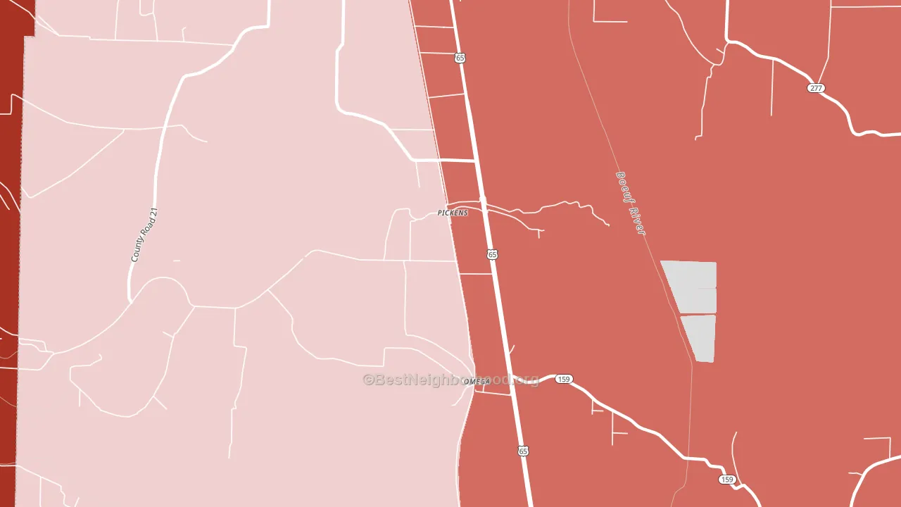 71662, AR block-group political-lean map