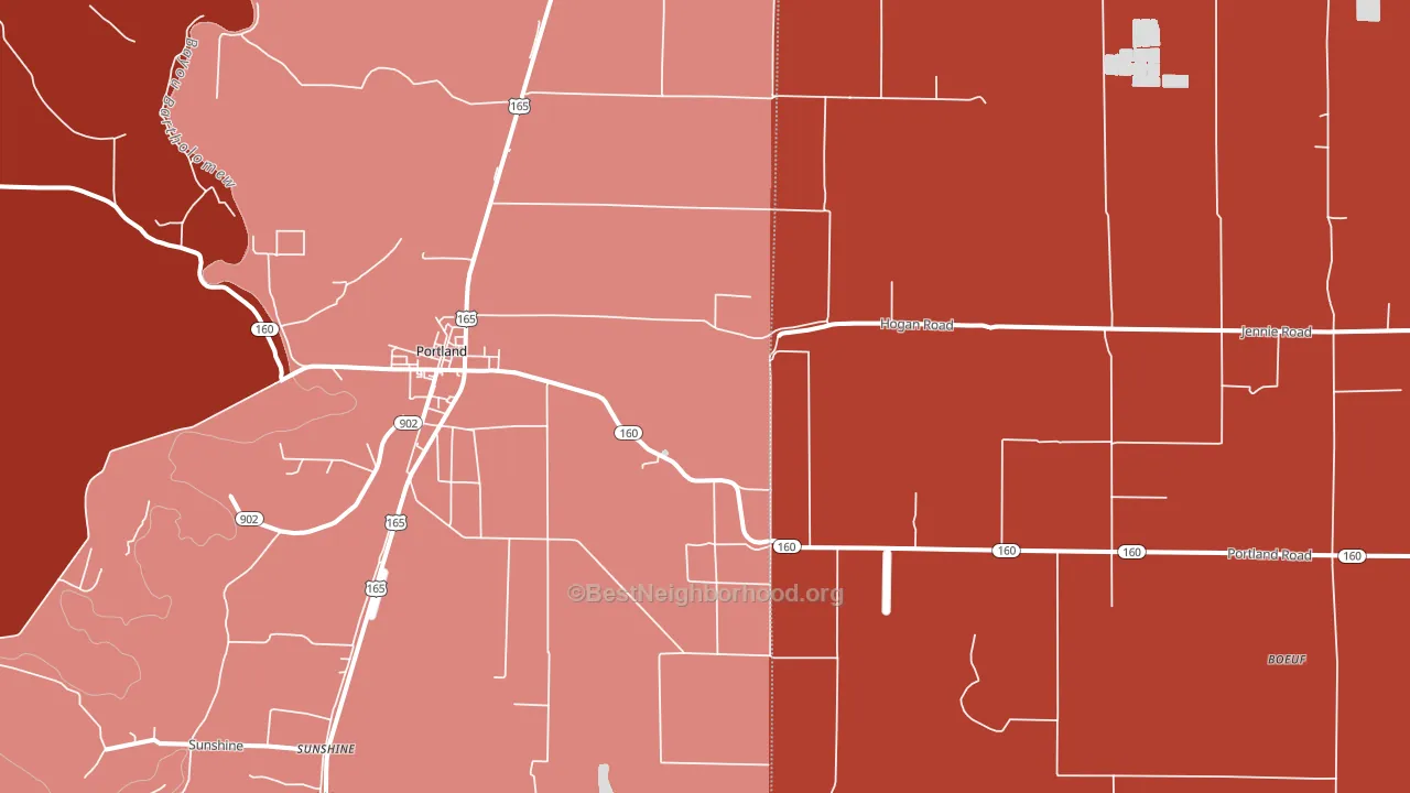 71663, AR block-group political-lean map