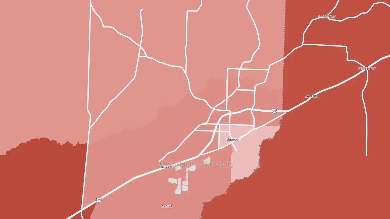 71720, AR block-group political-lean map