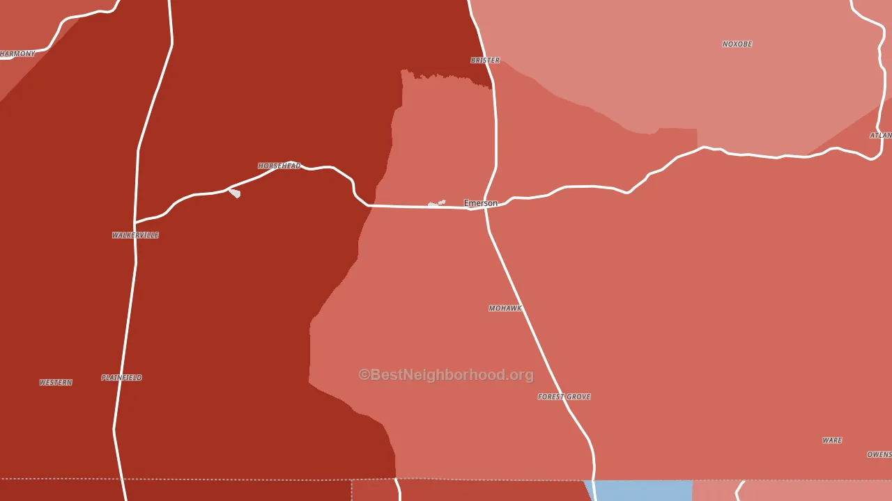 71740, AR block-group political-lean map