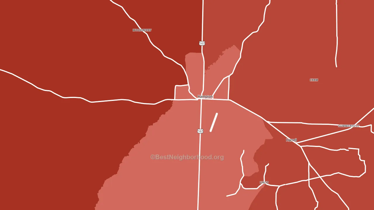 71744, AR block-group political-lean map