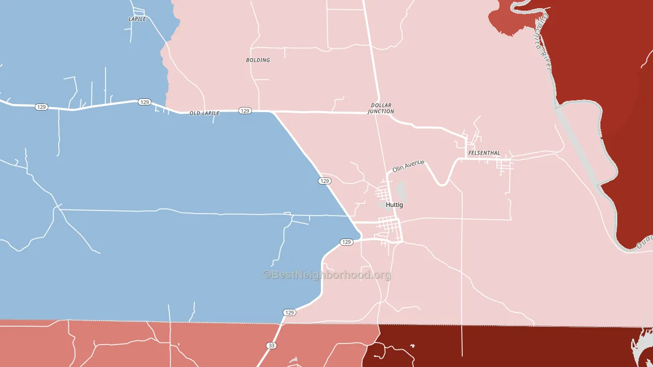 71747, AR block-group political-lean map