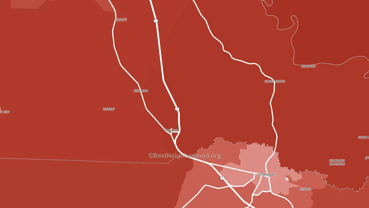 71751, AR block-group political-lean map
