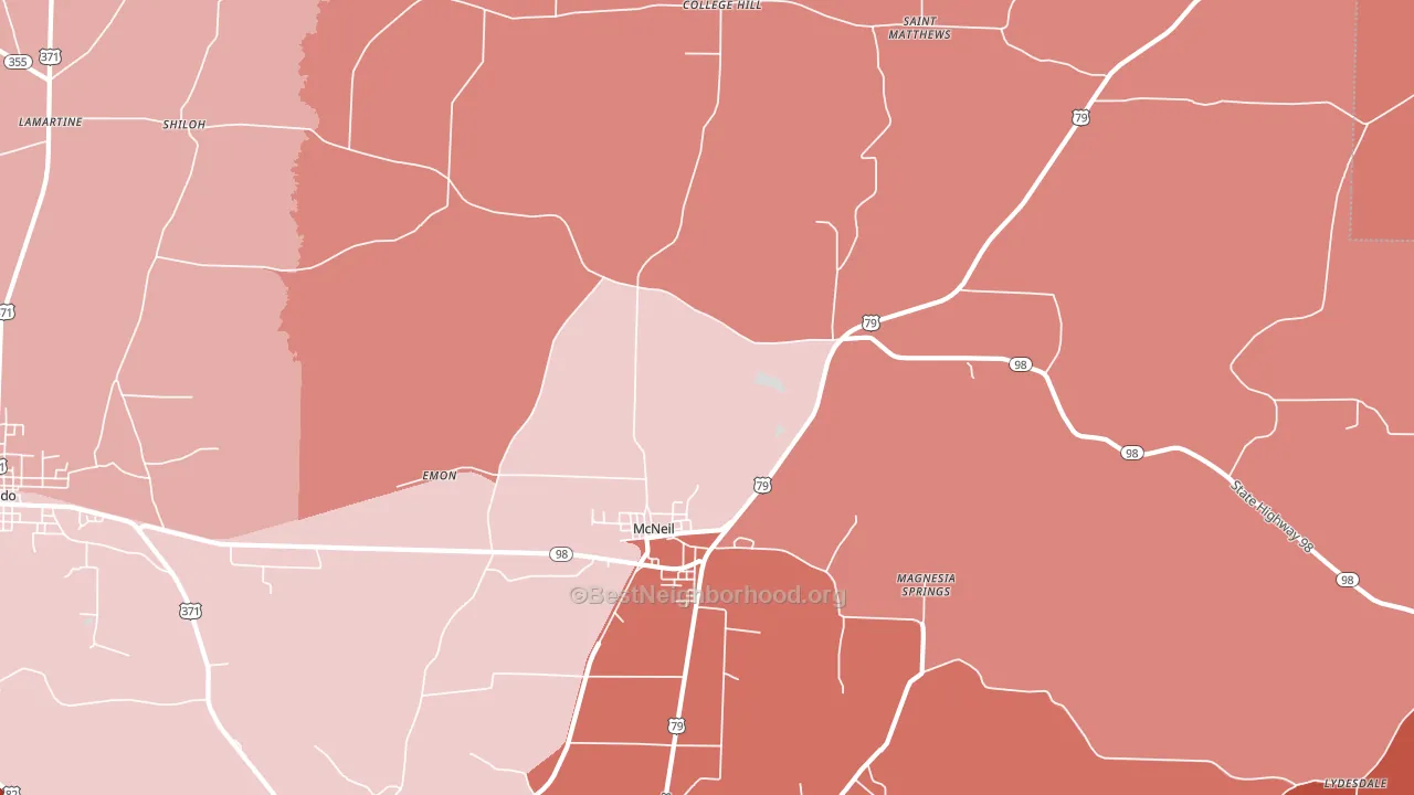 71752, AR block-group political-lean map