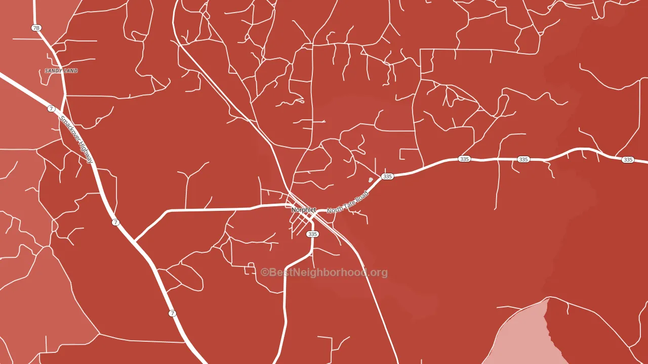 71759, AR block-group political-lean map