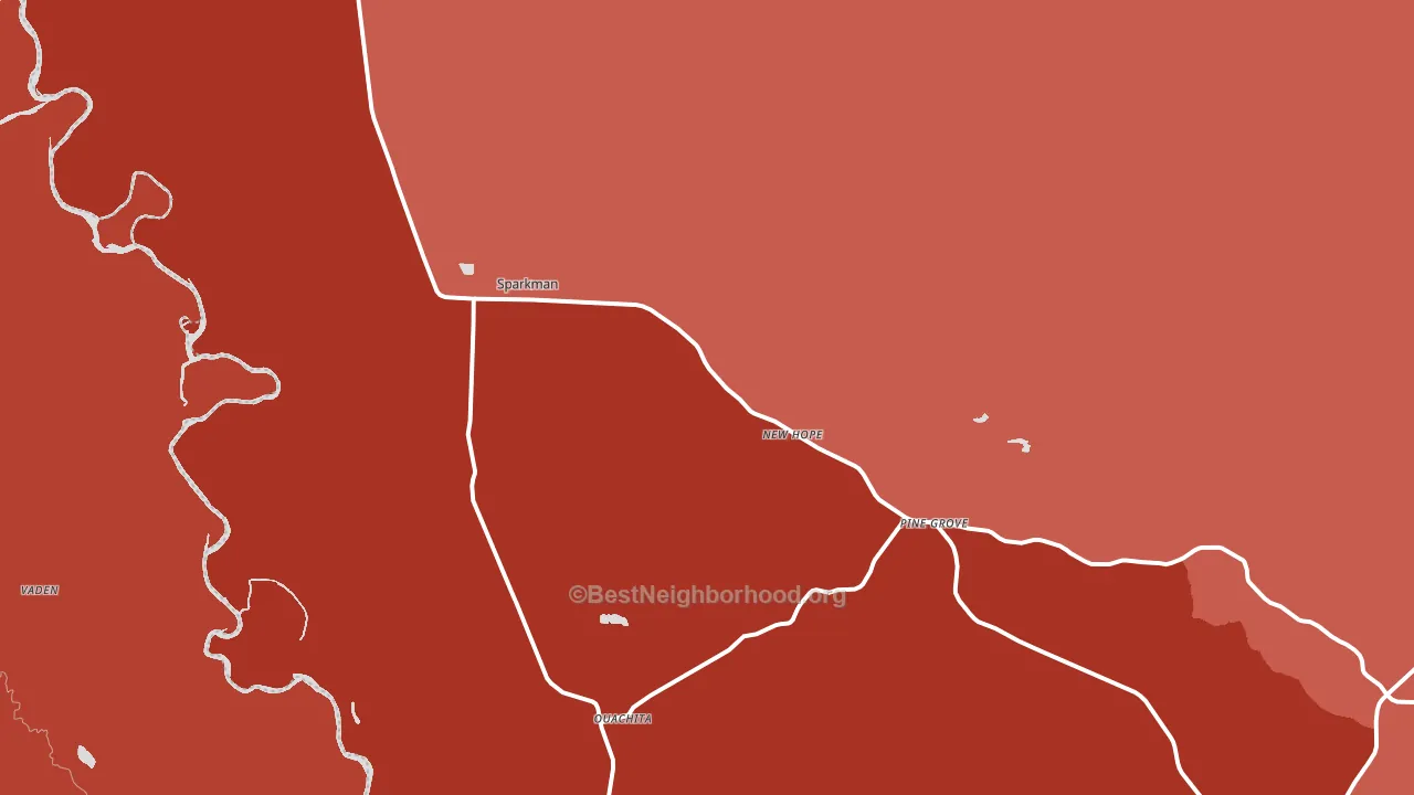 71763, AR block-group political-lean map