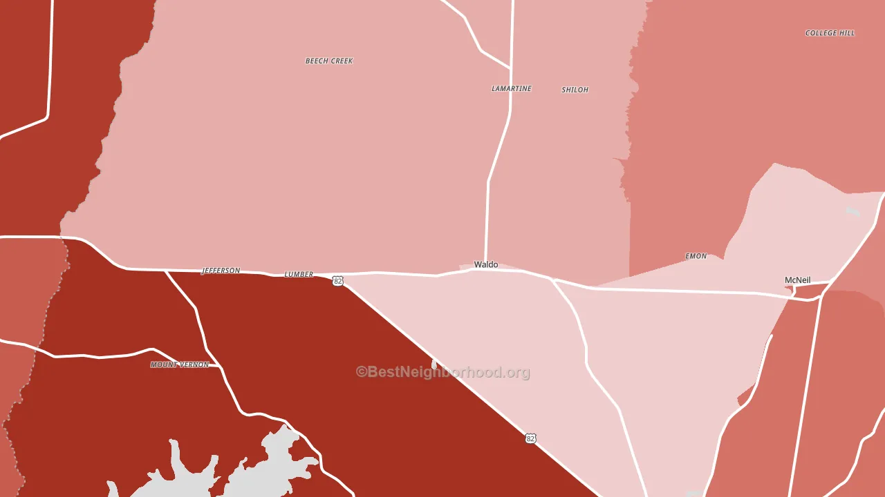 71770, AR block-group political-lean map