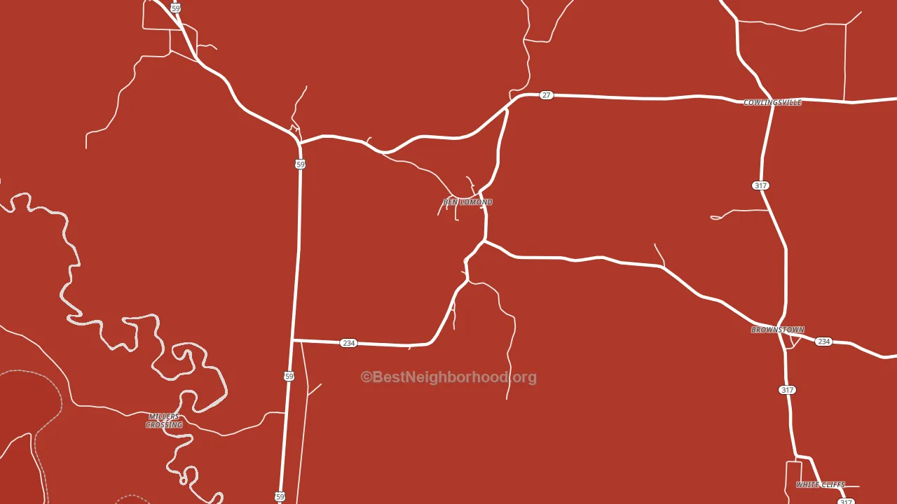 71823, AR block-group political-lean map