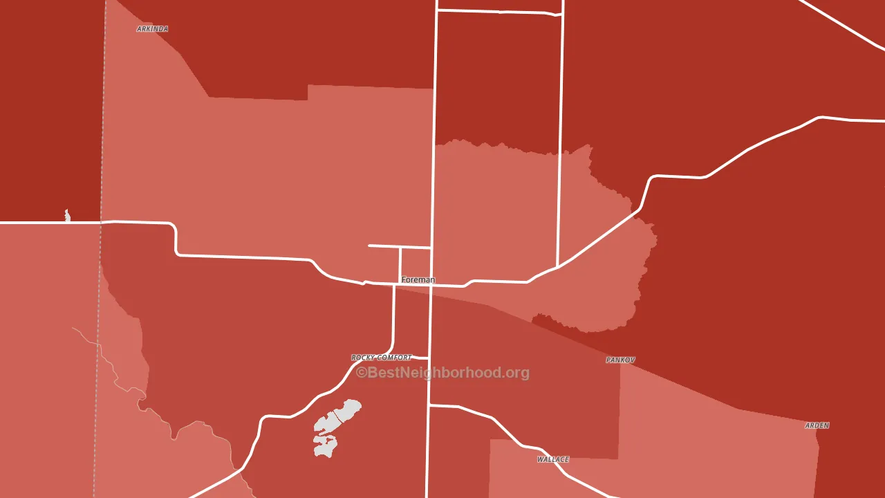 71836, AR block-group political-lean map