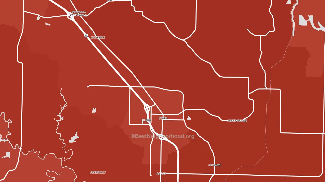 71837, AR block-group political-lean map