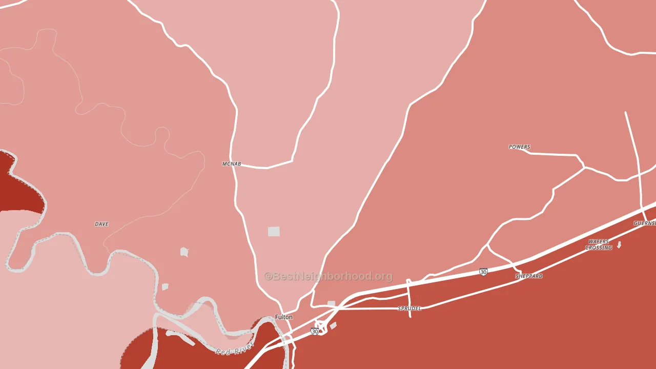 71838, AR block-group political-lean map