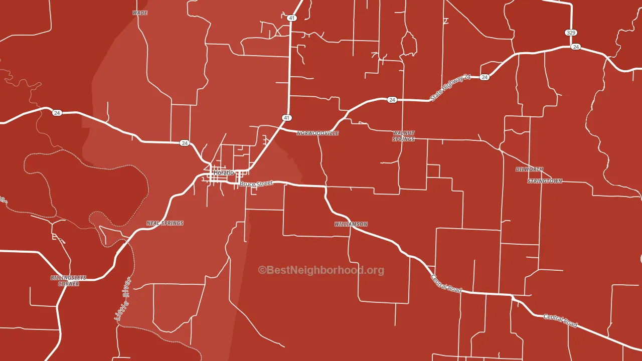71842, AR block-group political-lean map