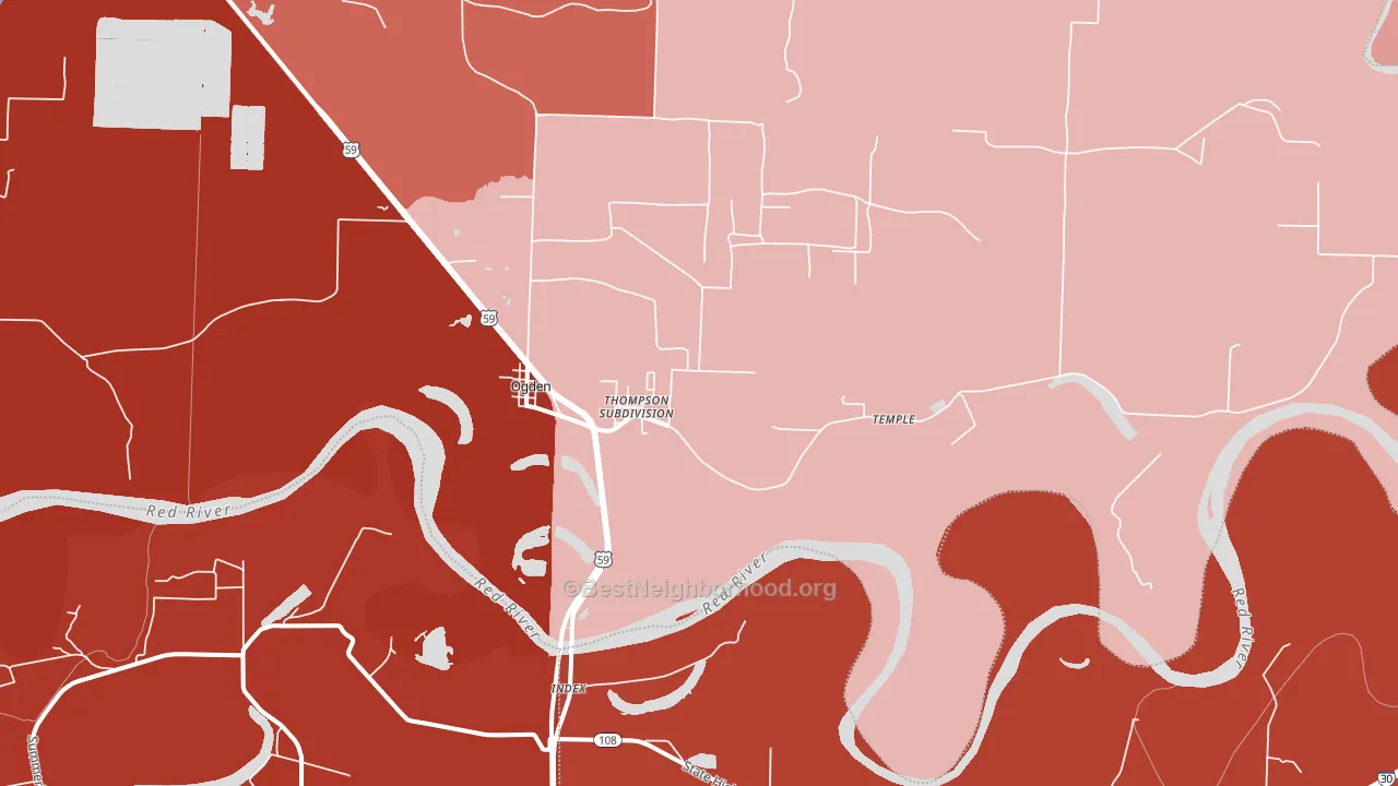 71853, AR block-group political-lean map