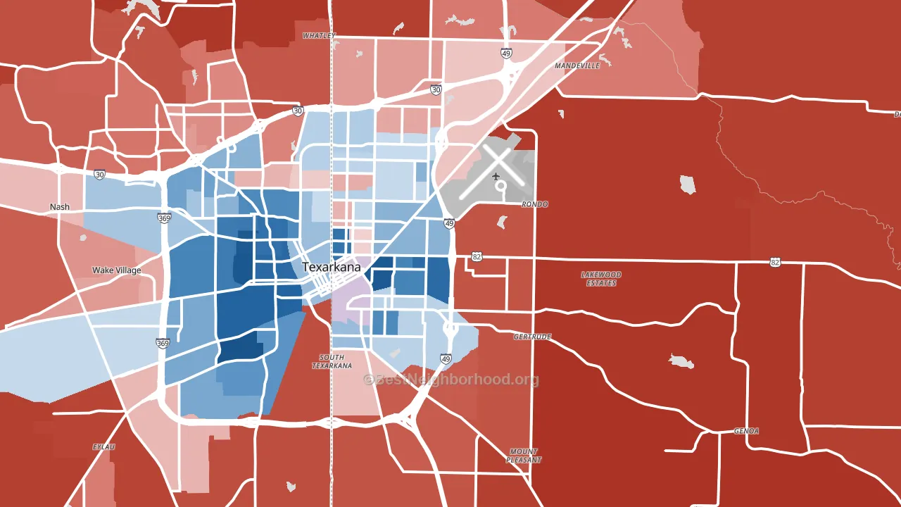 71854, AR block-group political-lean map