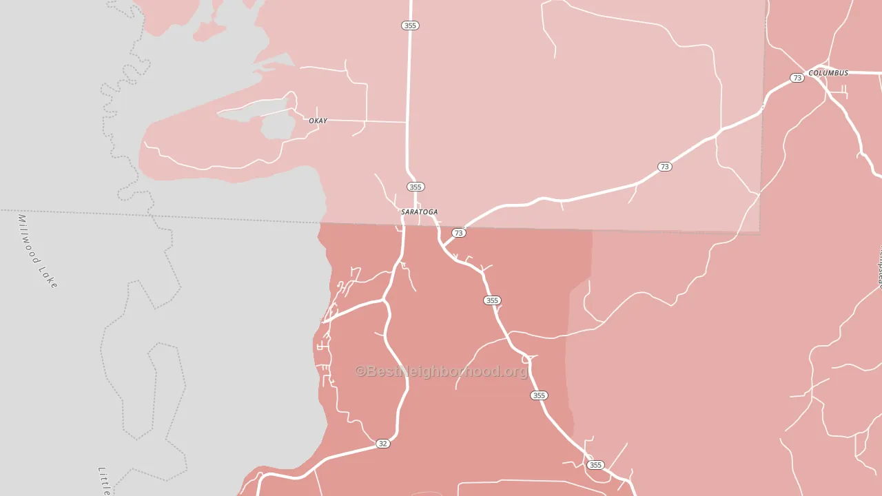 71859, AR block-group political-lean map