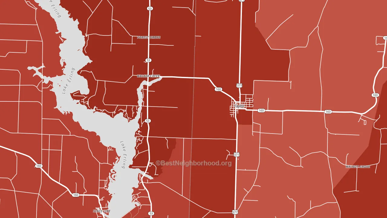 71861, AR block-group political-lean map