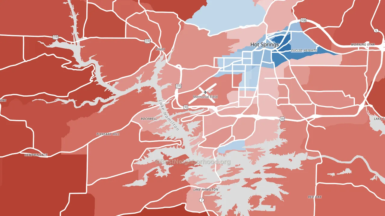 71913, AR block-group political-lean map