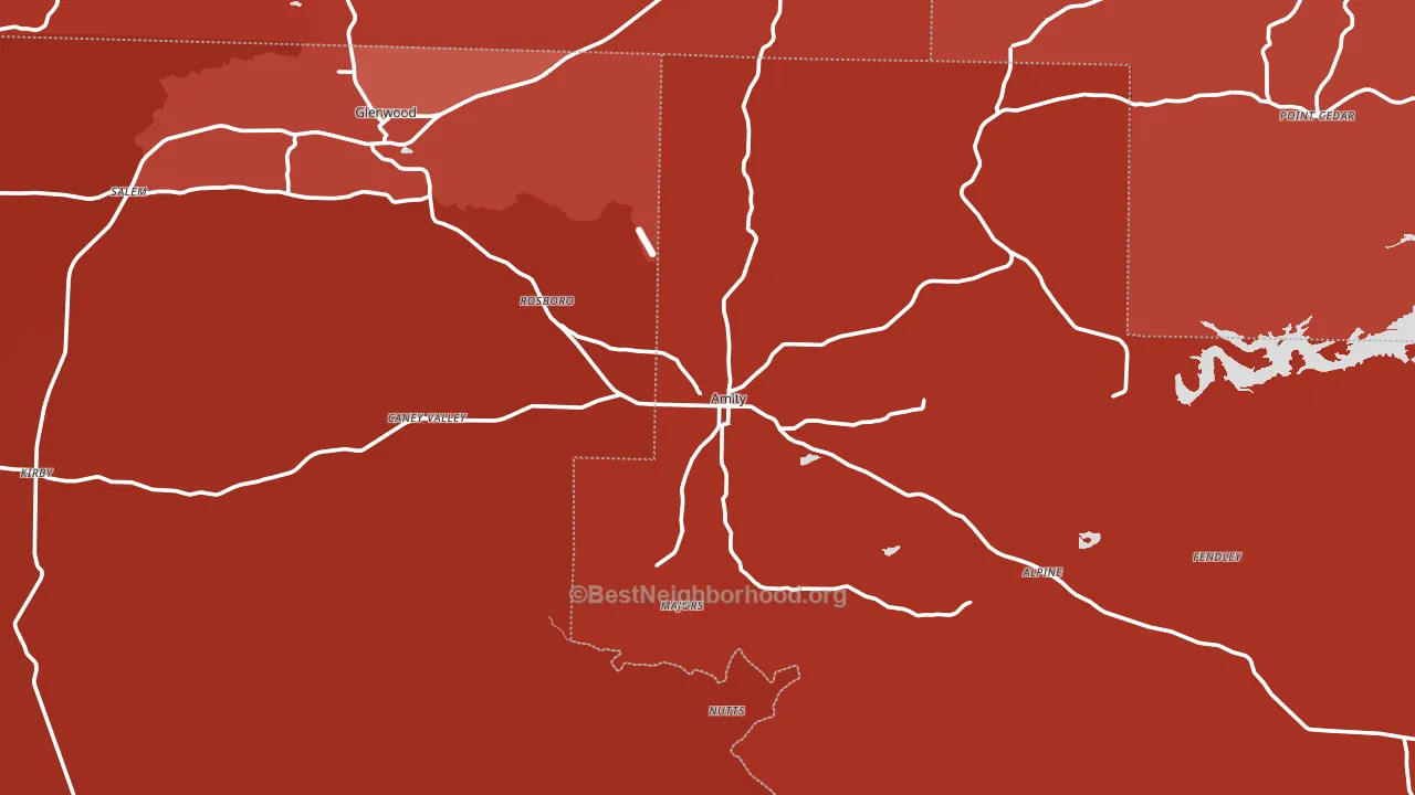 71921, AR block-group political-lean map