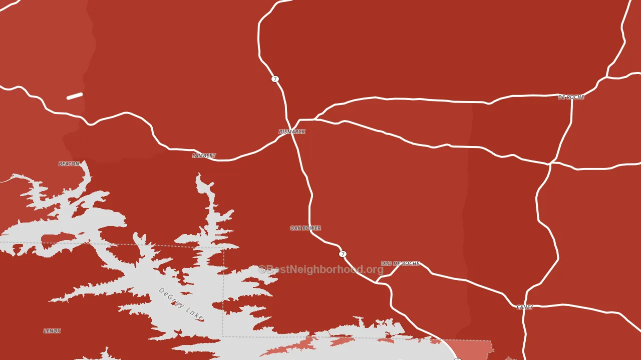 71929, AR block-group political-lean map