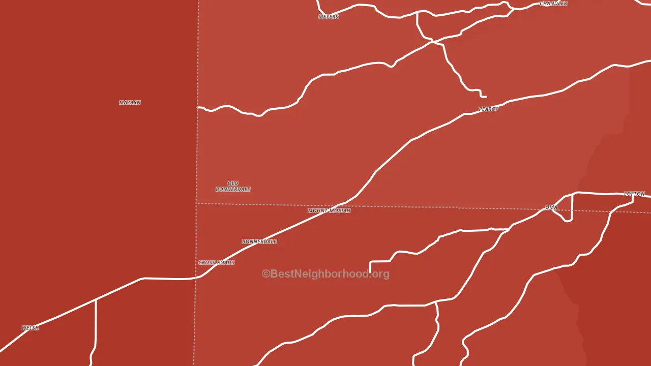 71933, AR block-group political-lean map