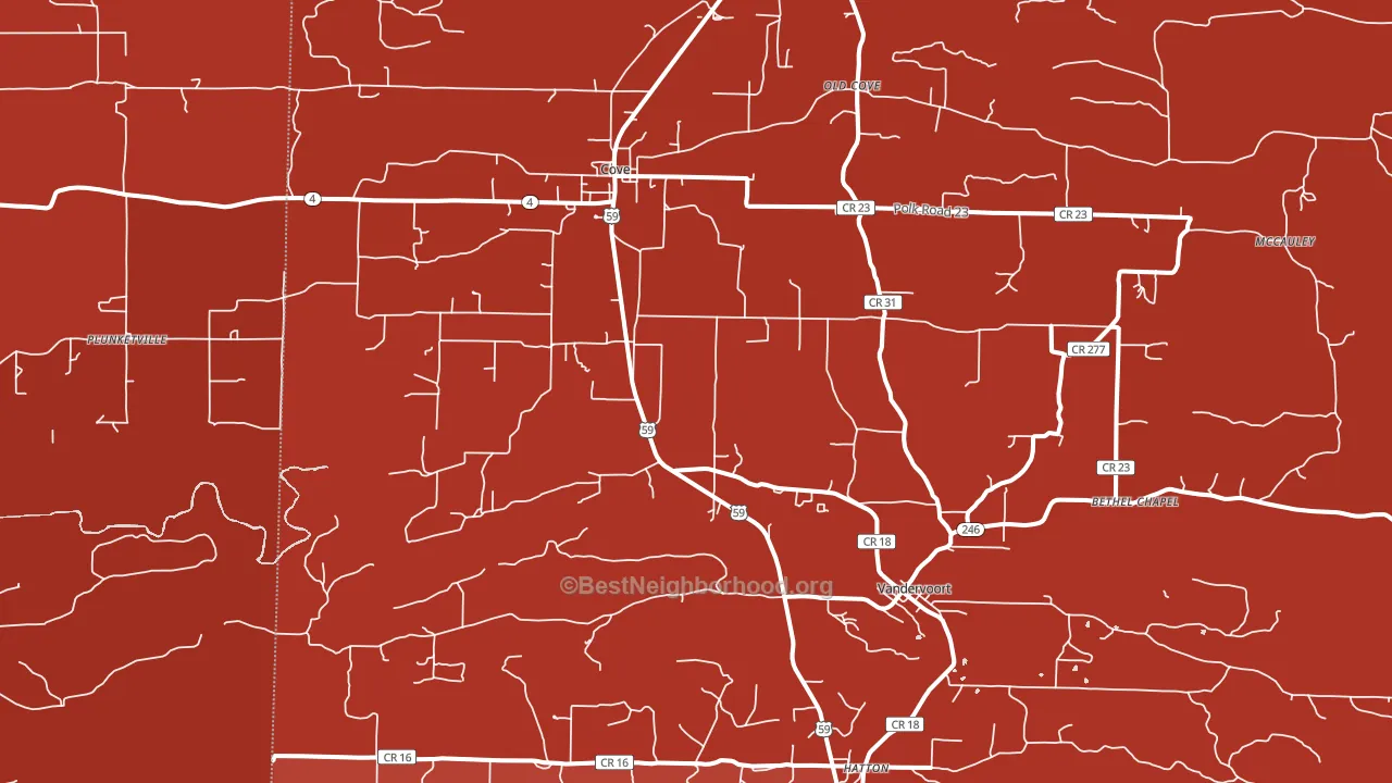 71937, AR block-group political-lean map