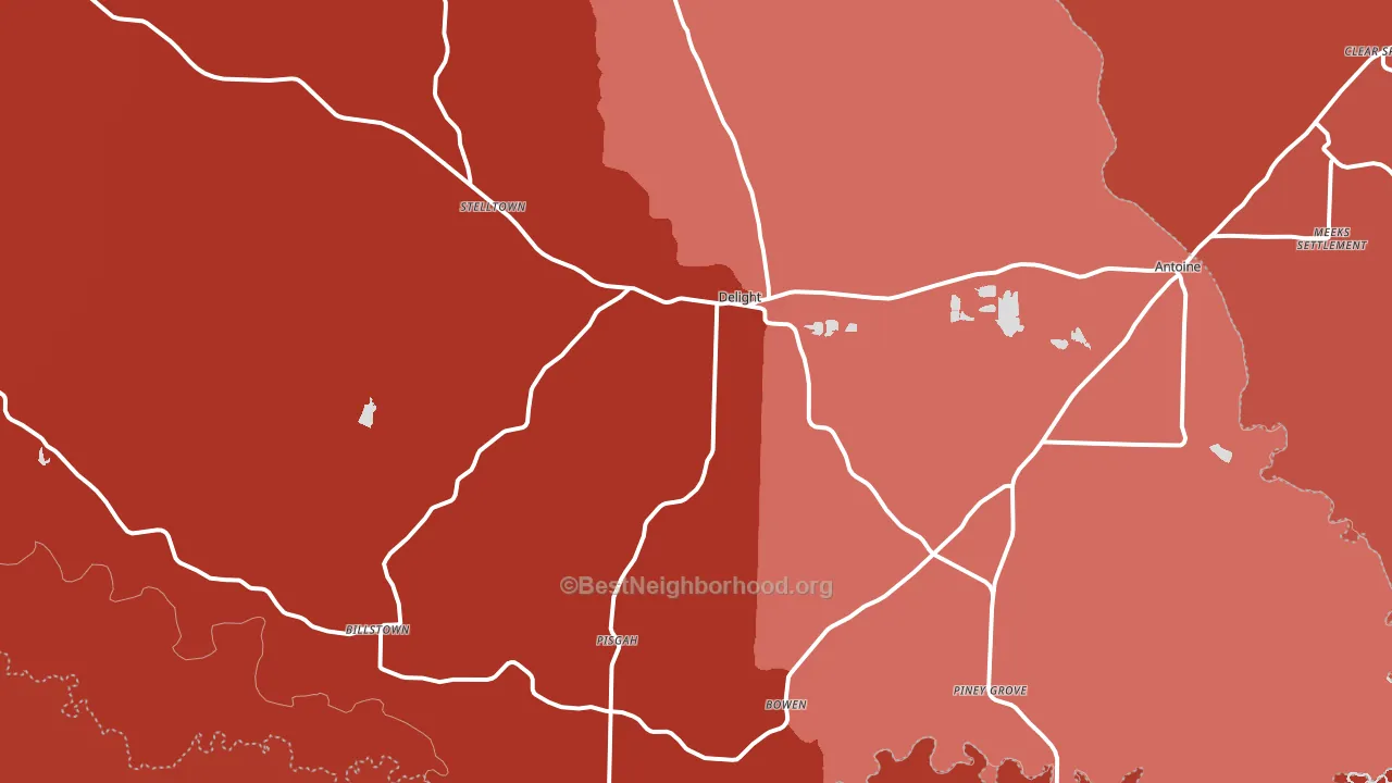 71940, AR block-group political-lean map