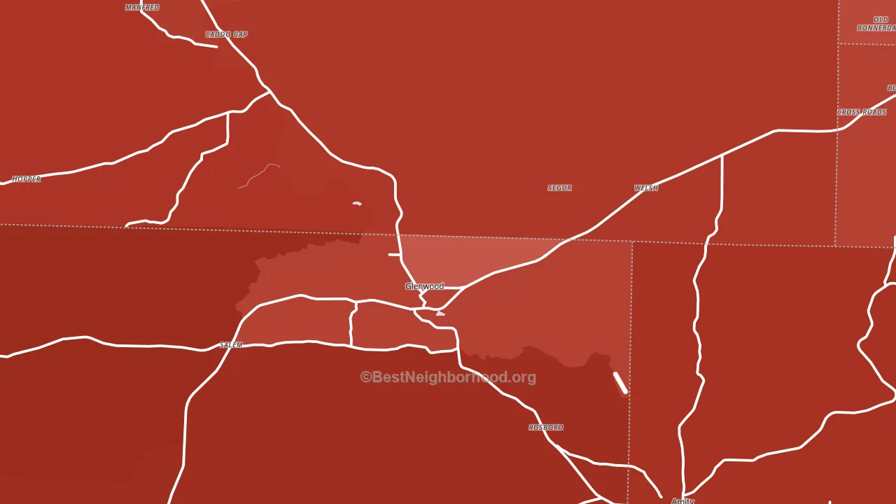 71943, AR block-group political-lean map