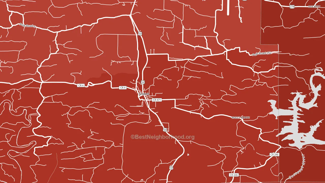 71944, AR block-group political-lean map