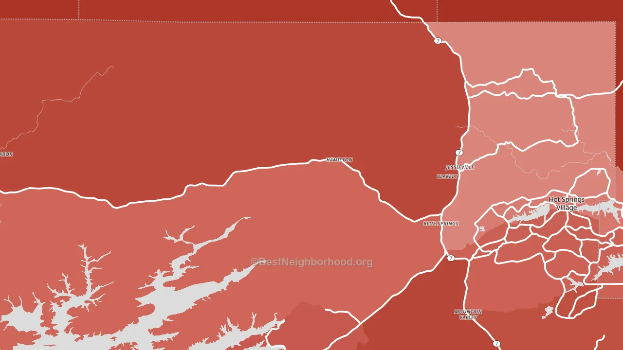 71949, AR block-group political-lean map