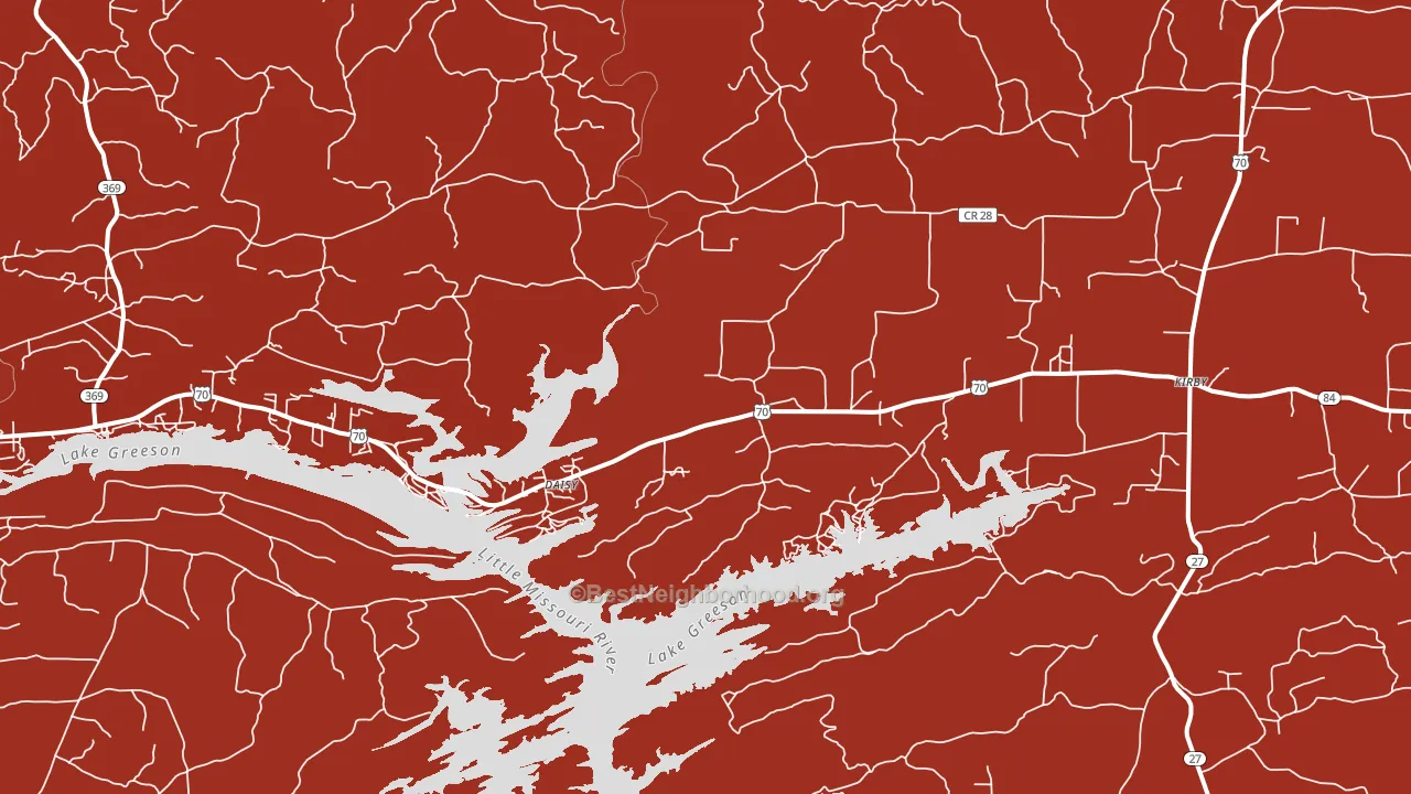 71950, AR block-group political-lean map