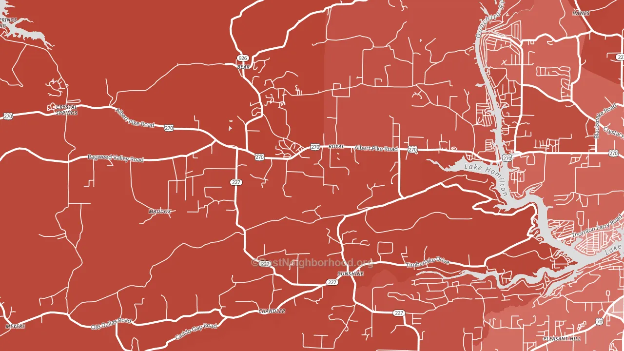 71968, AR block-group political-lean map