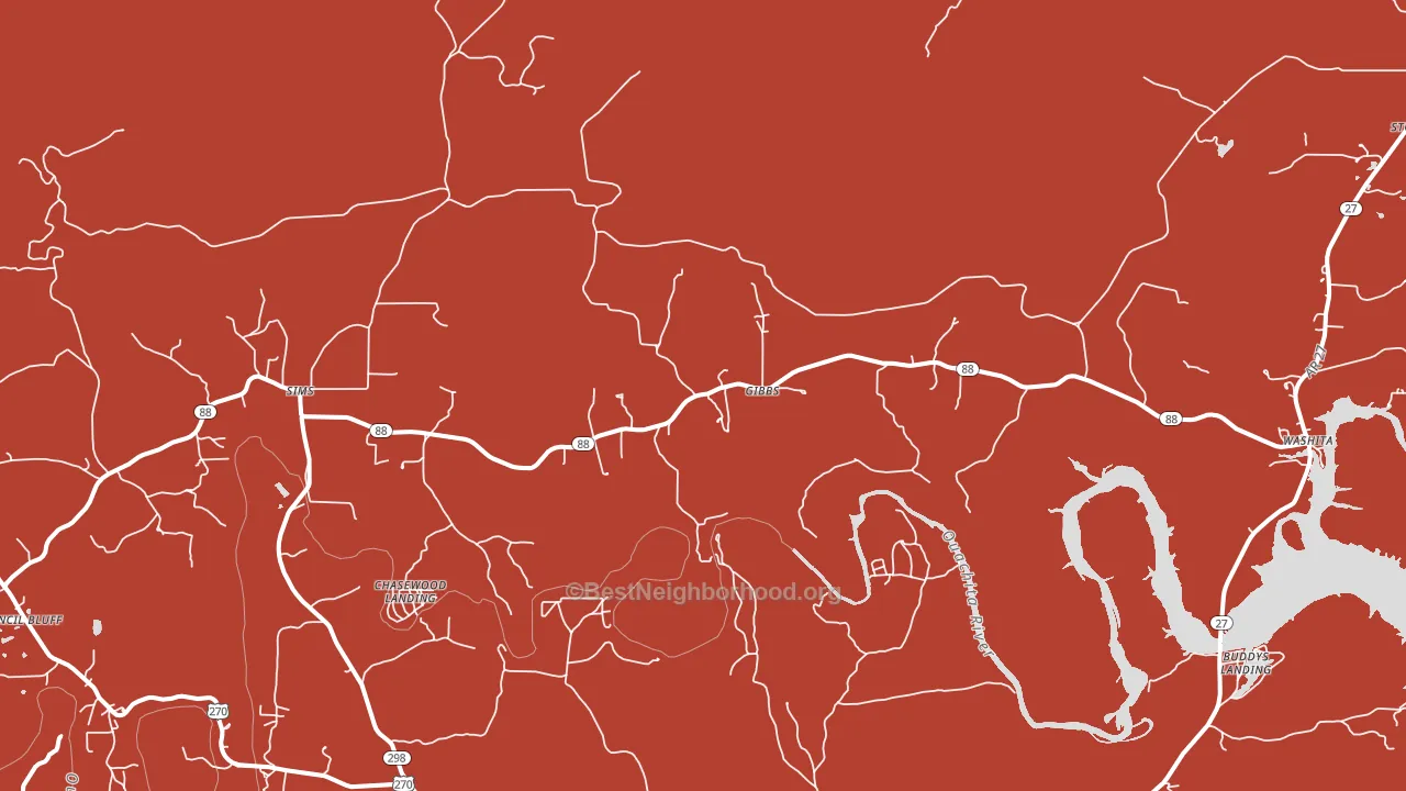 71969, AR block-group political-lean map