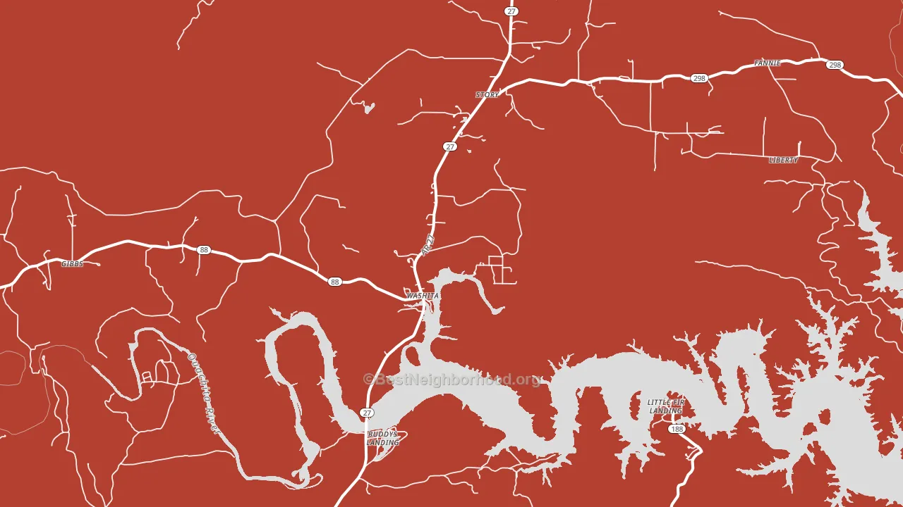 71970, AR block-group political-lean map